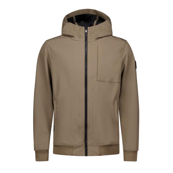 Airforce Heren Softshell Jacket Chestpocket Walnut